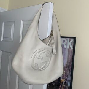 Gucci Shoulder Bag; PRICE NO LOWER than $175.00Cream Leather;Gold Tone Hardware
